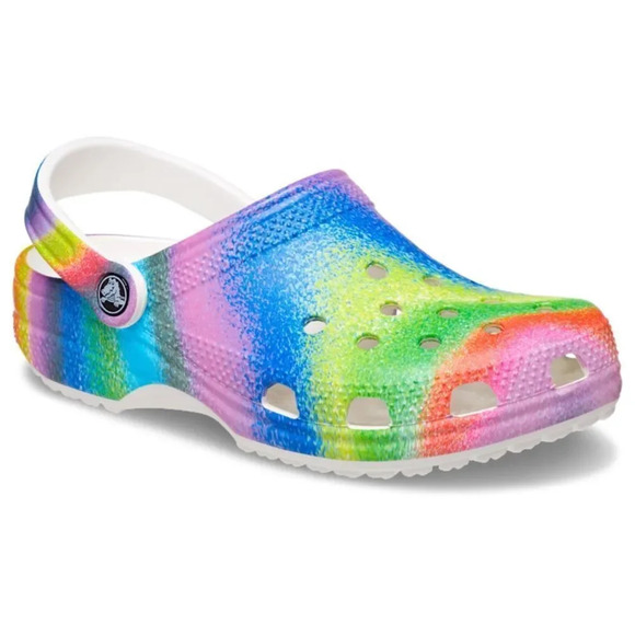 New crocs classic spray DYE MENS 10 CLOGS Tie-Dye Collection‎ Womens 12 Shoes - Picture 2 of 16